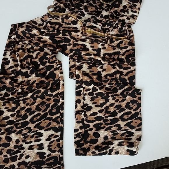 IMAN leopard jumpsuit xs poly beaded tiger king - Picture 4 of 5